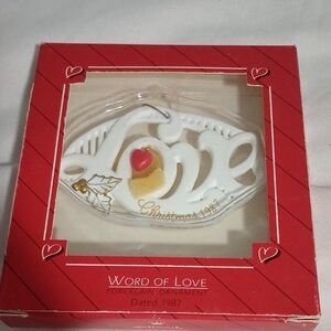 Hallmark Word of Love Ornament - White and Red